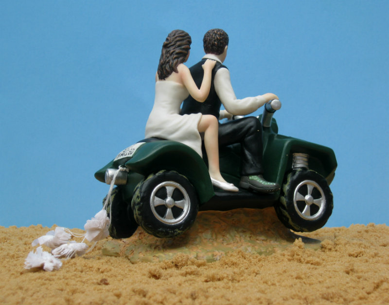 Camo Wedding Cake Topper -- Wheels Up!