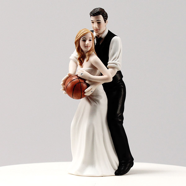 Basketball Bride and Groom Caucasian