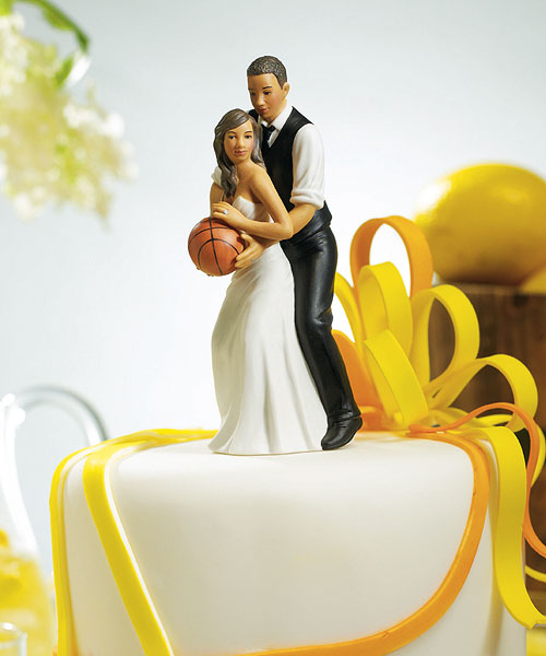 Basketball Cake Toppers African American Couple