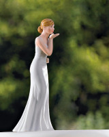 Bride Blowing Kisses Bride Cake Toppers