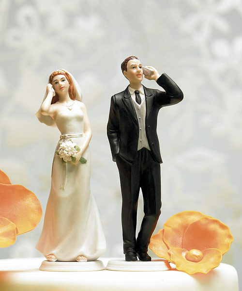 Cell Phone Wedding Cake Topper -- Bride Cell Phone Wedding Cake Topper -- Bride