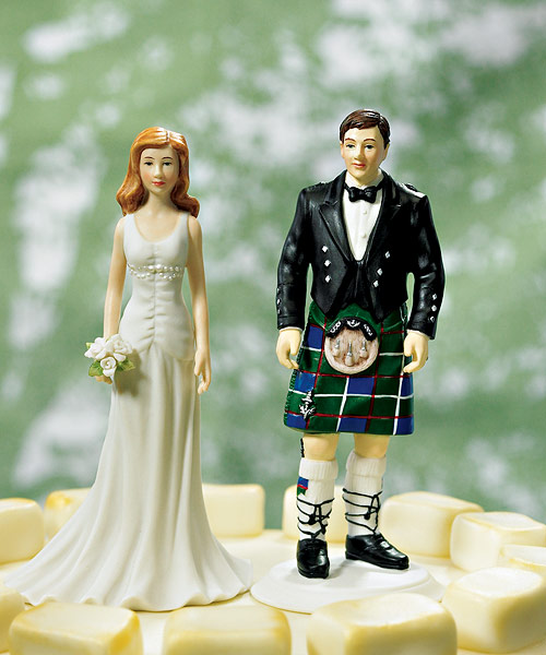 Scottish Cake Toppers Groom in Kilt