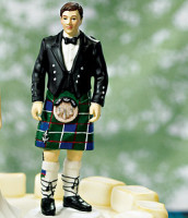 Scottish Groom in Kilt Cake Topper