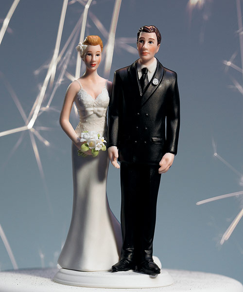 Love Pinch Wedding Cake Topper - front view