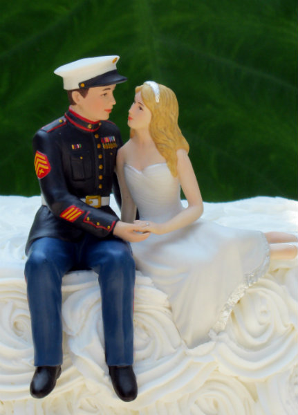 Marine Wedding Cake Topper