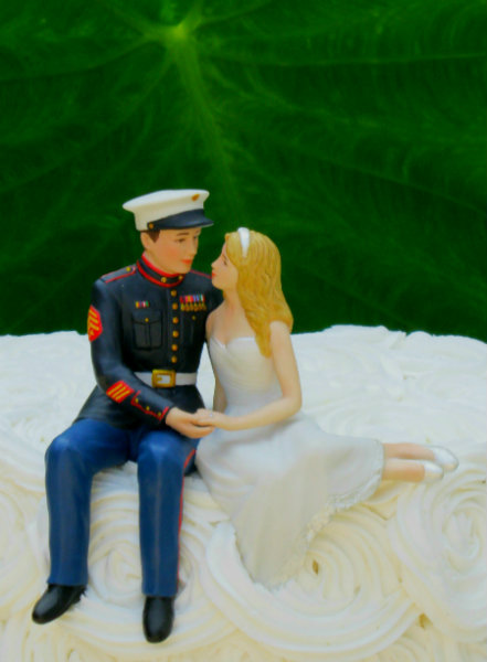 Marine Wedding Cake Topper