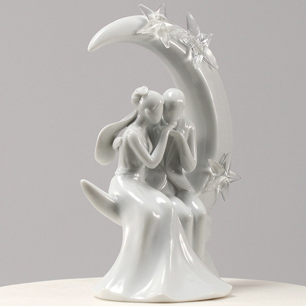 Moon and Stars Wedding Cake Topper