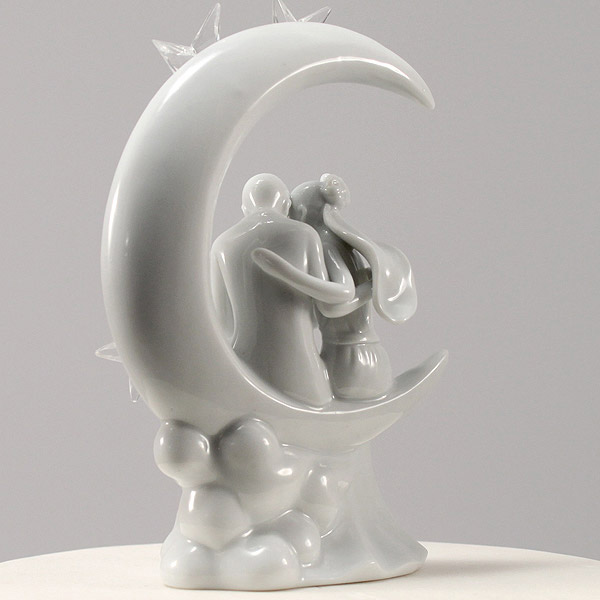 Moon and Stars Wedding Cake Toppers