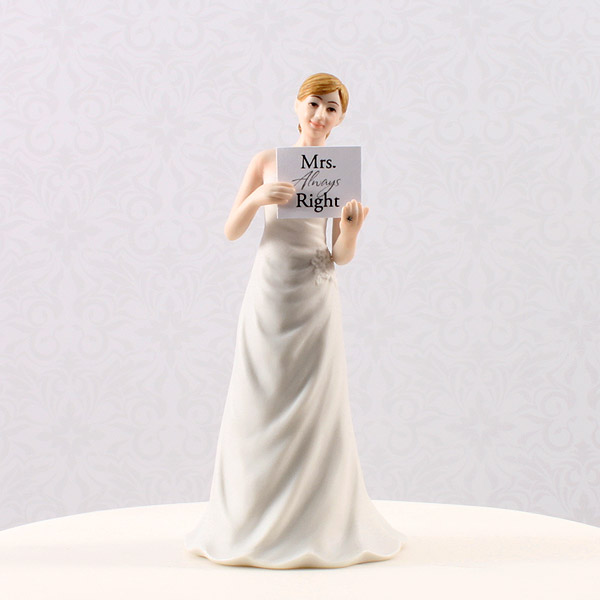 Bride with Sign Cake Topper