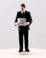Funny -- Read My Sign - Groom Cake Topper
