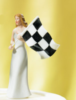 Bride At Finish Line Cake Topper