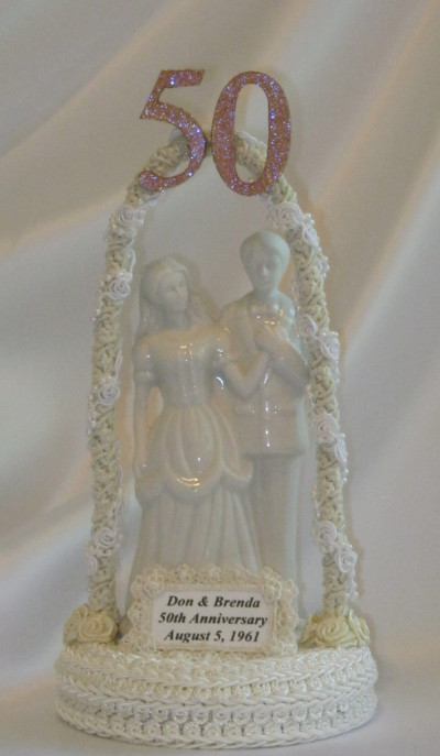 Anniversary Cake Toppers -- Personalized Anniversary Cake Toppers -- Personalized