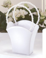 Simple Satin Flower Girl Basket
