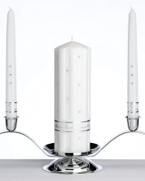 White Rhinestone Unity Candle