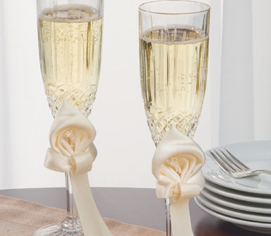 Calla Lily Crystal Flutes
