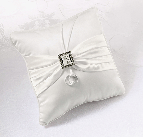 Monogram Sample with Ring Pillow