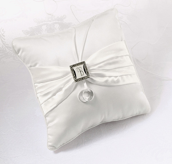 Monogram Sample with Ring Pillow