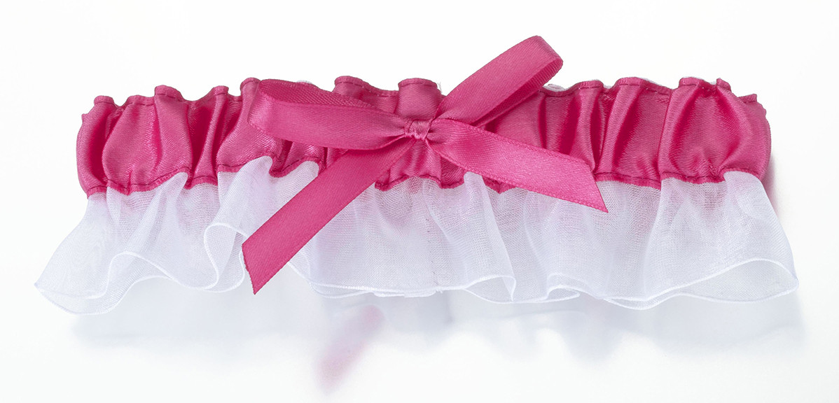 Pink Floral Wedding Garter