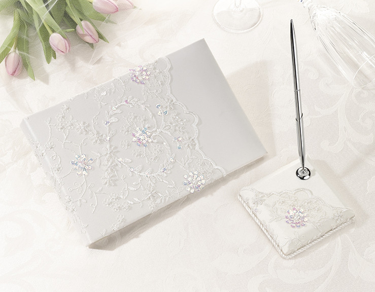 Ivory Sequin Lace Accessories